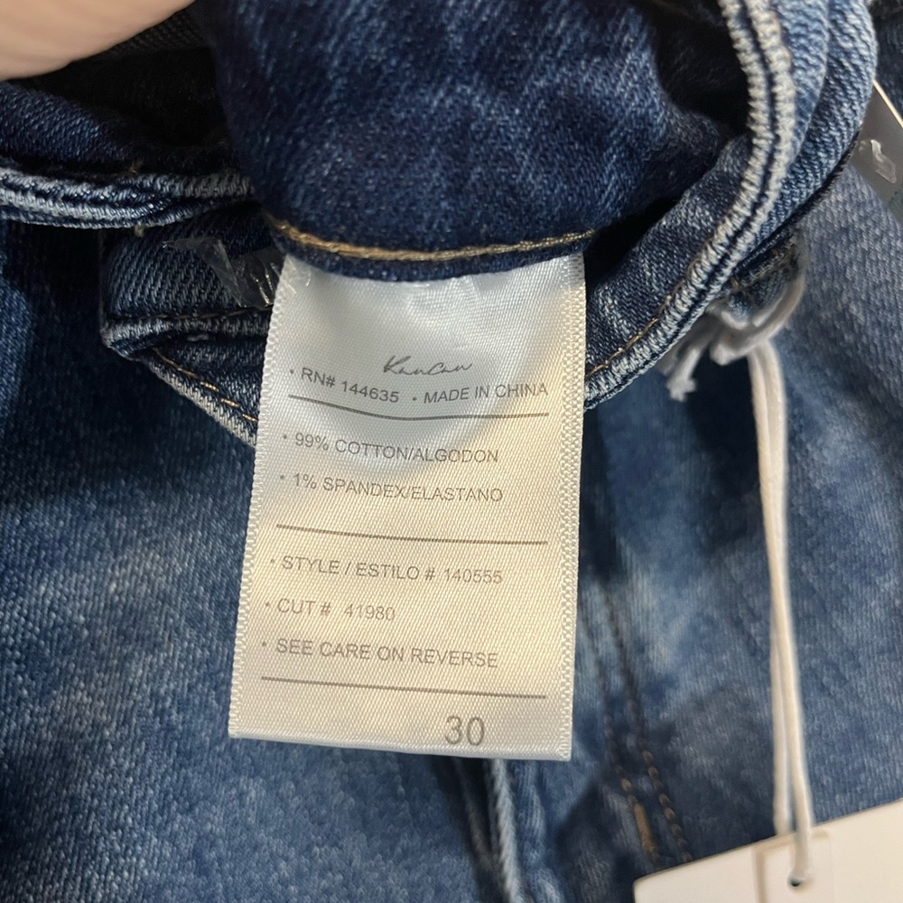 KanCan High Rise Frayed Hem 10in 90s Relaxed Bermuda Short Size 30 - Picture 5 of 11